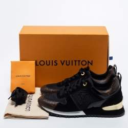 Louis Vuitton Monogram Canvas and Suede Run Away Sneakers Size 37.5