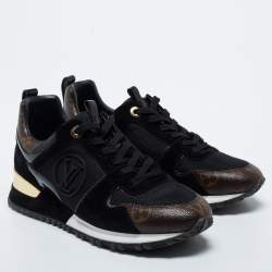 Louis Vuitton Monogram Canvas and Suede Run Away Sneakers Size 37.5