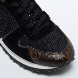 Louis Vuitton Monogram Canvas and Suede Run Away Sneakers Size 37.5