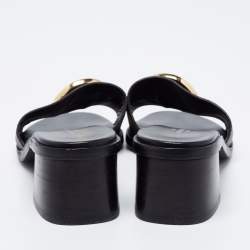 Pre Owned Louis Vuitton Monogram Canvas Lock It Slide Sandals Size 37