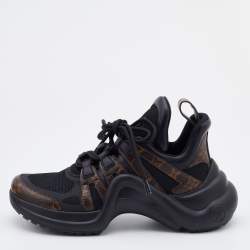 مملوكة مسبقًا Louis Vuitton Black Monogram Canvas and Mesh Archlight Sneakers Size 40