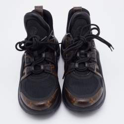مملوكة مسبقًا Louis Vuitton Black Monogram Canvas and Mesh Archlight Sneakers Size 40