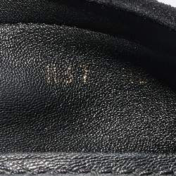 Pre Owned Louis Vuitton Black Suede Oxford Zip Detail Slip On Loafers Size 37