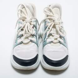 Pre Owned Louis Vuitton Tricolor Satin And Leather Archlight Sneakers Size 39