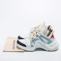 Pre Owned Louis Vuitton Tricolor Satin And Leather Archlight Sneakers Size 39