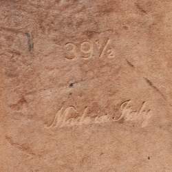 Pre Owned Louis Vuitton Black Patent Leather Slingback Flat Sandals Size 39.5 