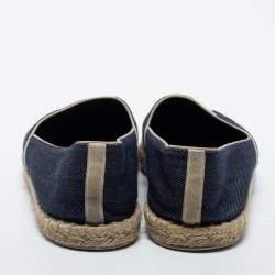 Louis Vuitton Navy Blue Denim Espadrille Flats Size 39
