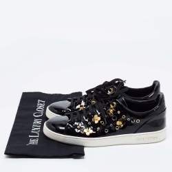 Louis Vuitton Black Leather Frontrow Sneakers Size 38.5
