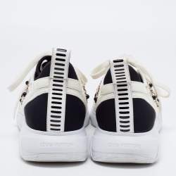Louis Vuitton White Fabric and Leather Embellished Law Top Sneakers Size 40