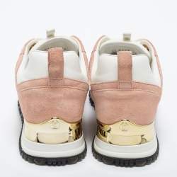 Louis Vuitton Pink/White Suede, Mesh and Leather Run Away Low-Top Sneakers Size 38