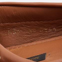 Louis Vuitton Brown Monogram Empreinte Leather Gloria Loafers Size 36