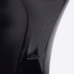 Pre Owned Louis Vuitton Black Leather Madeleine Block Heel Pumps Size 36