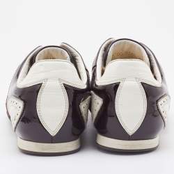 Louis Vuitton Cherry Monogram Mini Lin Canvas and Patent Leather Low Top Sneakers Size 40