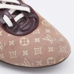 Louis Vuitton Cherry Monogram Mini Lin Canvas and Patent Leather Low Top Sneakers Size 40