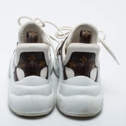 مملوكة مسبقًا Louis Vuitton White/Brown Canvas and Mesh Archlight Sneakers Size 37.5