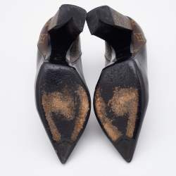 Louis Vuitton Black Leather and Monogram Canvas Rodeo Queen Pumps Size 36