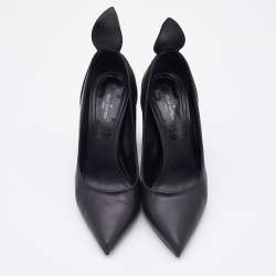 Louis Vuitton Black Leather and Monogram Canvas Rodeo Queen Pumps Size 36