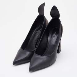 Louis Vuitton Black Leather and Monogram Canvas Rodeo Queen Pumps Size 36