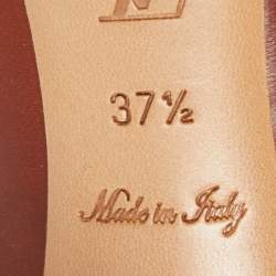 مملوكة مسبقًا Louis Vuitton Brown Leather  Pointed Toe Pumps Size 37.5