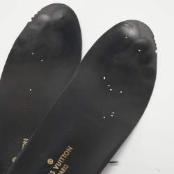 Pre Owned Louis Vuitton Black Leather and Neoprene Slip On Sneakers Size 37.5