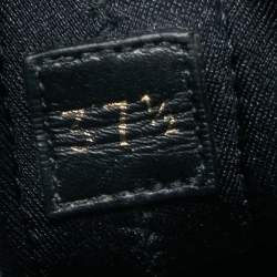 Pre Owned Louis Vuitton Black Leather and Neoprene Slip On Sneakers Size 37.5