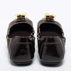 مملوكة مسبقًا Louis Vuitton Monogram Canvas and Leather Cap-Toe Dice Ballet Flats Size 36.5
