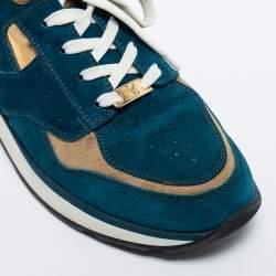 Louis Vuitton Multicolor Suede and Leather Sneakers Size 37