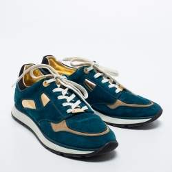 Louis Vuitton Multicolor Suede and Leather Sneakers Size 37