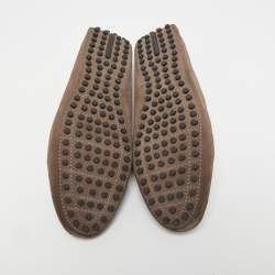 مملوكة مسبقًا Louis Vuitton Brown Suede Driver Loafers Size 39