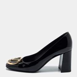 Pre Owned Louis Vuitton Black Patent Leather Madeleine  Pumps Size 39