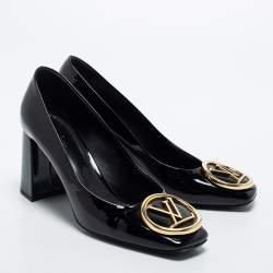 Pre Owned Louis Vuitton Black Patent Leather Madeleine  Pumps Size 39