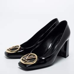 Pre Owned Louis Vuitton Black Patent Leather Madeleine  Pumps Size 39