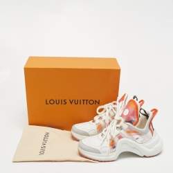 Louis Vuitton White Nylon and Leather Archlight Sneakers Size 38