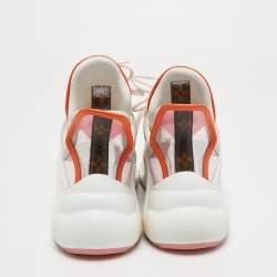 Louis Vuitton White Nylon and Leather Archlight Sneakers Size 38