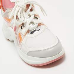 Louis Vuitton White Nylon and Leather Archlight Sneakers Size 38