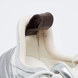 Louis Vuitton Silver/White Leather and Mesh Archlight Sneakers Size 40