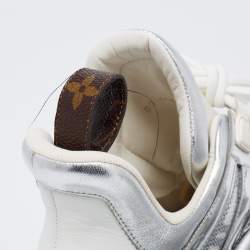 Louis Vuitton Silver/White Leather and Mesh Archlight Sneakers Size 40