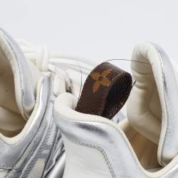 Louis Vuitton Silver/White Leather and Mesh Archlight Sneakers Size 40