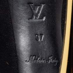 Pre Owned Louis Vuitton Black Suede Oh Really! Peep Toe Pumps Size 37
