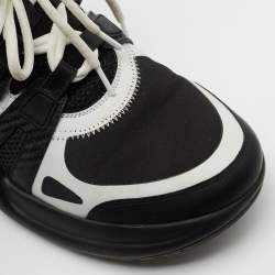 Louis Vuitton Black/White Mesh and Leather Archlight Sneakers Size 40