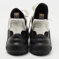 Louis Vuitton Black/White Mesh and Leather Archlight Sneakers Size 40