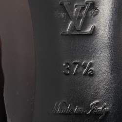 Pre Owned Louis Vuitton Beige/Black Patent Leather Fiance Pumps Size 37.5