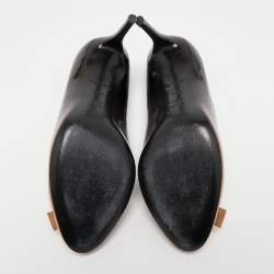 Pre Owned Louis Vuitton Beige/Black Patent Leather Fiance Pumps Size 37.5