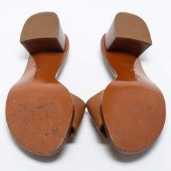 Louis Vuitton Brown Leather Lock It Sandals Size 36
