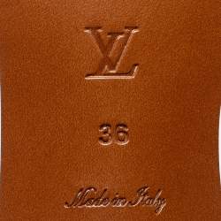 Louis Vuitton Brown Leather Lock It Sandals Size 36