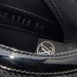 Louis Vuitton Black Suede and Mesh Heat Embellished Sneakers Size 38