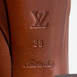 Louis Vuitton Brown Leather Platform Ankle Length Boots Size 38