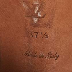 Pre Owned Louis Vuitton Brown Canvas, Leather Ocean Drive  Sandals Size 37.5
