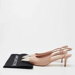 Pre Owned Louis Vuitton Pink Leather Urban Twist Slingback Pumps Size 39