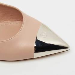 Pre Owned Louis Vuitton Pink Leather Urban Twist Slingback Pumps Size 39